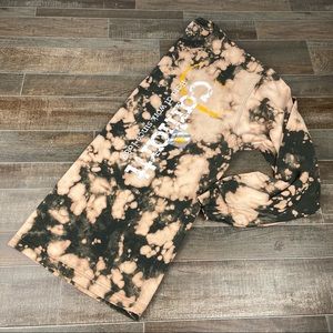 Carhartt Long Sleeve Spellout Large Faded Shirt Reverse Bleach Tie Dye Acid Wash